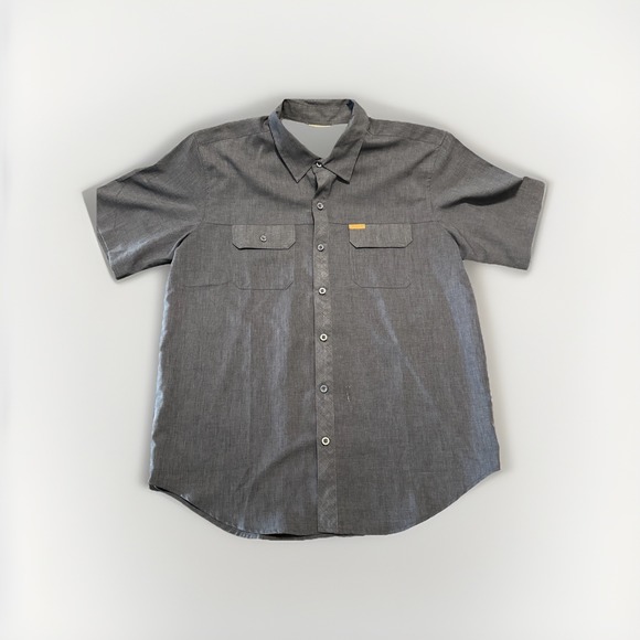 Orvis Other - Orvis Classic Collection Mens Large Blue Short Sleeve Button Shirt Outdoor
